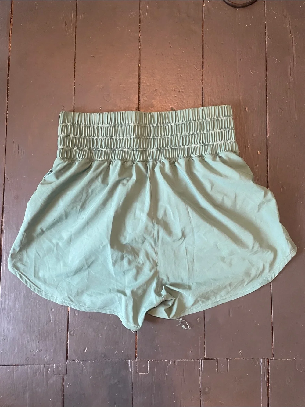 Nike Women's High-Waist Athletic Shorts in Light Sage